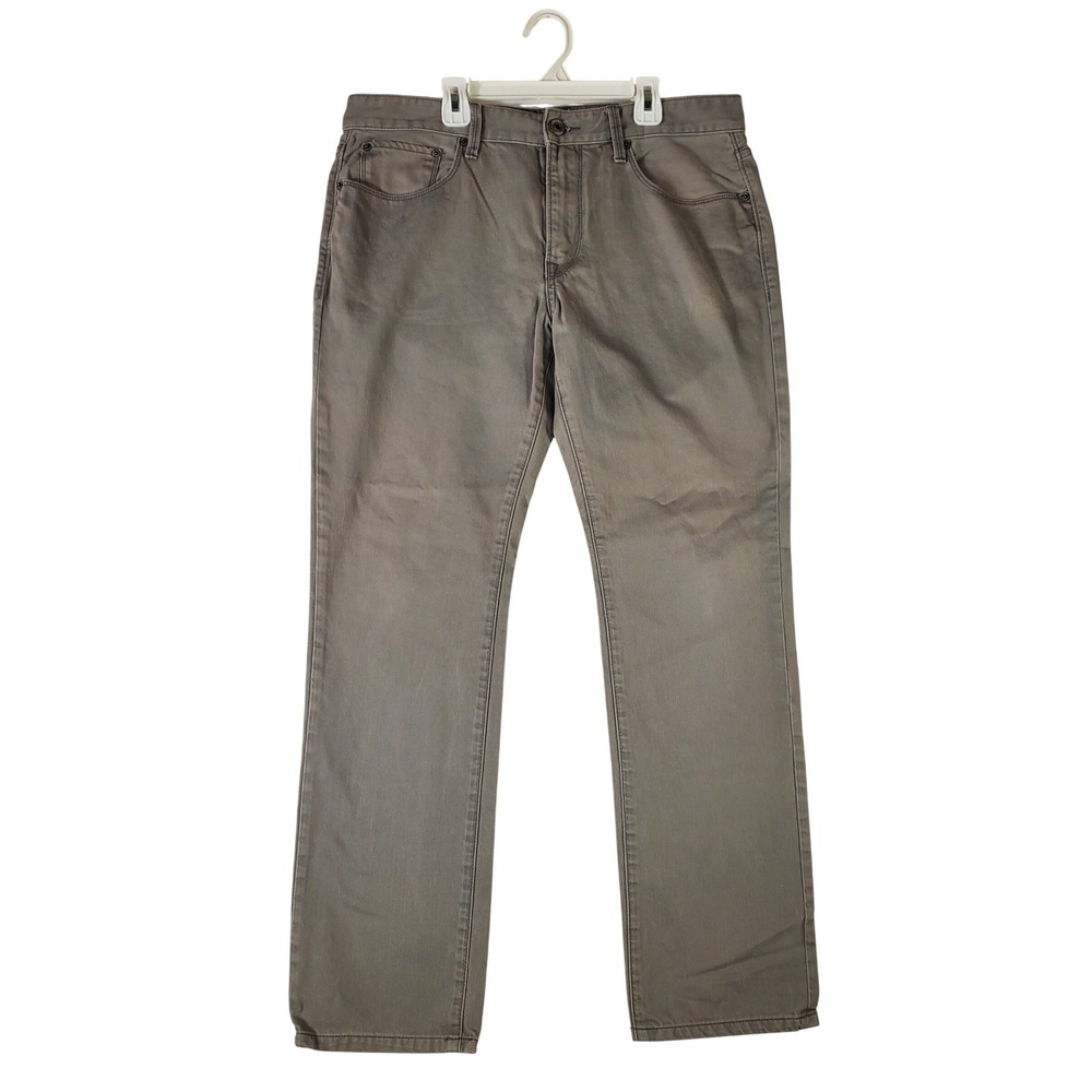 Express Jeans Mens 34x32 Gray Straight Leg 100% Cotton Denim Pants‎ RN 55285